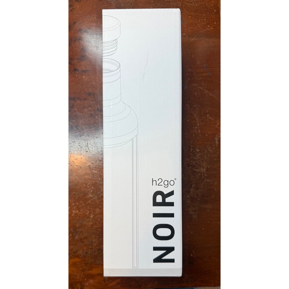 h2go NOIR 25 oz Stainless Steel Insulated Bottle White‎ Wells Fargo New in Box